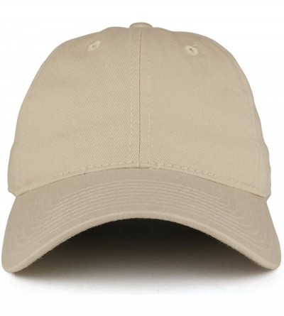 Baseball Caps Low Profile Vintage Washed Cotton Baseball Cap Plain Dad Hat - Stone - CO1864ZNND4 $10.91