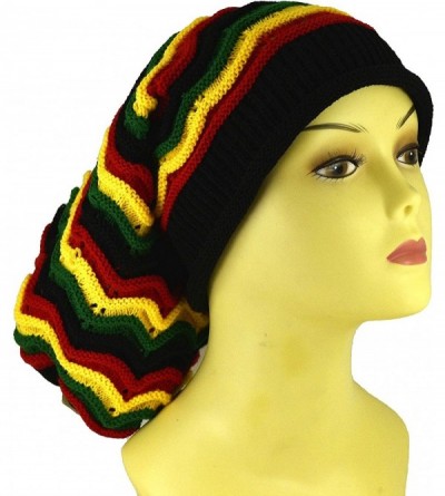 Skullies & Beanies Knitted Beanie Hat - Wave Stripe - CN12G0KDKHF $11.45