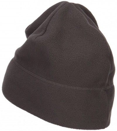 Skullies & Beanies Big Size Fleece Beanie - Grey - CV113RD8T6V $15.97