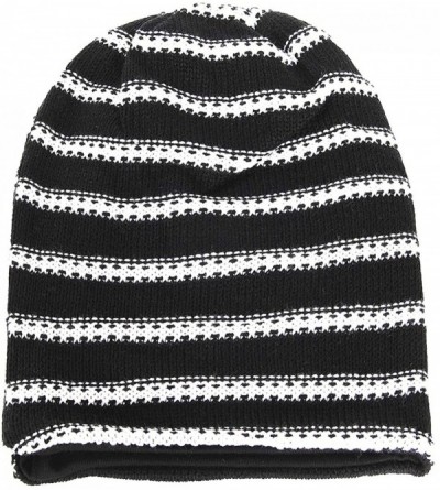 Skullies & Beanies Unisex Adult Winter Warm Slouch Beanie Long Baggy Skull Cap Stretchy Knit Hat Oversized - Black - CA1291FJ...