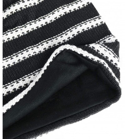 Skullies & Beanies Unisex Adult Winter Warm Slouch Beanie Long Baggy Skull Cap Stretchy Knit Hat Oversized - Black - CA1291FJ...