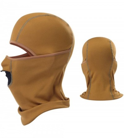 Balaclavas Ski Mask Balaclava-Cold Weather Face Mask Windproof Thicken Warmer Anti-Fog Outdoor Hood - Brown - CL18I6H3MLS $7.91