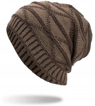 Skullies & Beanies Fashion Unisex Knit Cap Hedging Head Hat Beanie Cap Warm Outdoor Hat - Yb-khaki - CA194T6EWRI $12.94