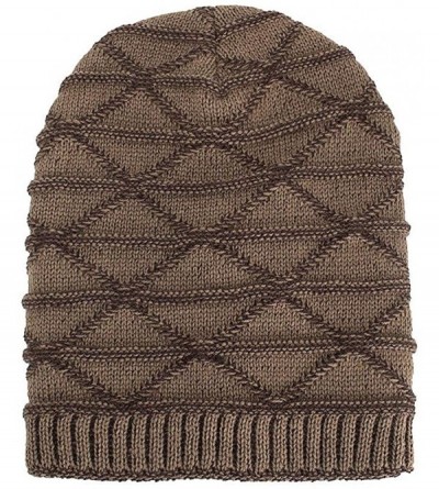 Skullies & Beanies Fashion Unisex Knit Cap Hedging Head Hat Beanie Cap Warm Outdoor Hat - Yb-khaki - CA194T6EWRI $12.94