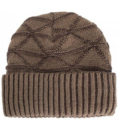 Skullies & Beanies Fashion Unisex Knit Cap Hedging Head Hat Beanie Cap Warm Outdoor Hat - Yb-khaki - CA194T6EWRI $12.94