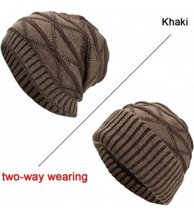 Skullies & Beanies Fashion Unisex Knit Cap Hedging Head Hat Beanie Cap Warm Outdoor Hat - Yb-khaki - CA194T6EWRI $12.94