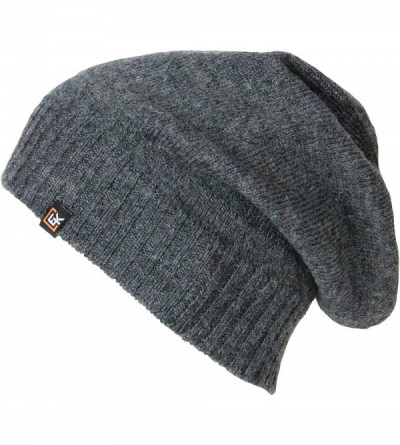 Skullies & Beanies 100% Wool Classic Knit Beanie Hat Cap for Women & Men - Charcoal - CF12NU4MPI8 $26.97