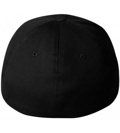 Baseball Caps Custom Name Embroidered 5001 V-Flex Twill Fitted Baseball Cap - Black - CI186M287EM $17.94