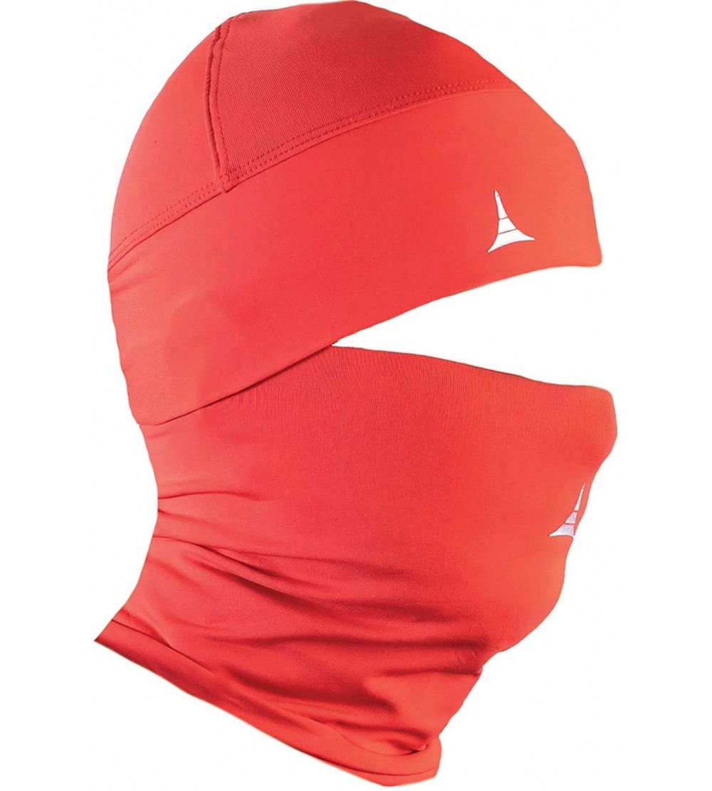 Balaclavas Face Mask Bandana + Helmet Liner Skull Cap Beanie Anti Dust- Wind & Cycling Pack - Red - C918AIM5EQ0 $11.96