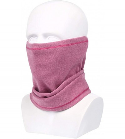 Balaclavas Thermal Warmer Gaiter Winter Motorcycle - Rose Red - CX18ZD58L62 $12.88