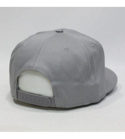 Baseball Caps Premium Plain Cotton Twill Adjustable Flat Bill Snapback Hats Baseball Caps - Gray/Gray - CX1258RLE1F $14.16