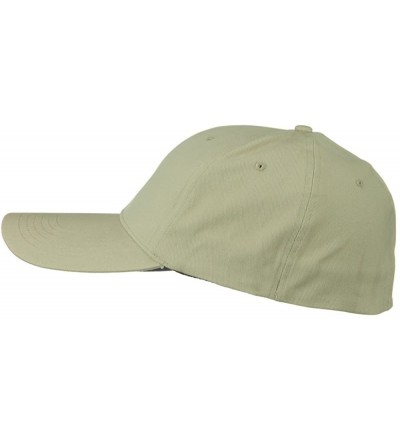 Baseball Caps Structured Brushed Twill Flexible Big Size Cap - Khaki - CN118E50VCH $12.37