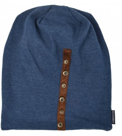 Skullies & Beanies Men's Oversize Slouch Beanie Slouchy Skullcap Large Baggy Hat - Button-navy - C818GI966WS $15.21