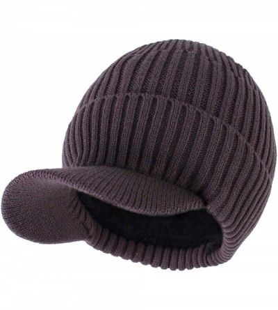 Skullies & Beanies Men's Winter Hat Outdoor Newsboy Hat Warm Thick Lambswool Knit Beanie Cap - Drakgrey1 - C218A8ITN3C $11.92