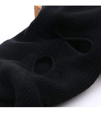 Balaclavas 2pcs 3-Hole Ski Face Mask Balaclava-Full Face Mask for Winter Outdoor Sports Black - CQ18M02QZ09 $9.79