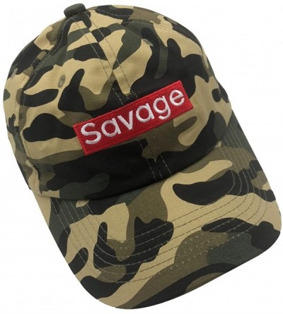 Baseball Caps Savage Dad Hat Baseball Cap Embroidered Dad Hat Adjustable Hats Cotton Cap - Camo - C9185WQCMI8 $10.35