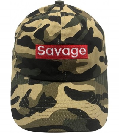 Baseball Caps Savage Dad Hat Baseball Cap Embroidered Dad Hat Adjustable Hats Cotton Cap - Camo - C9185WQCMI8 $10.35