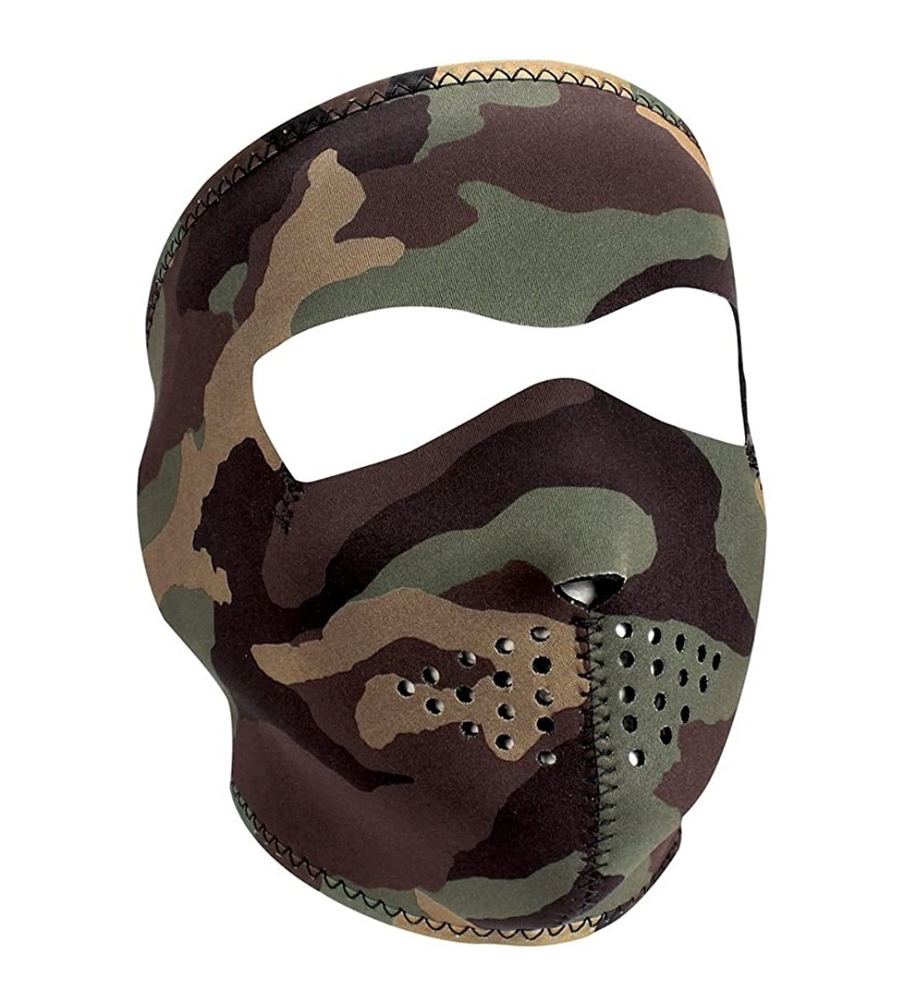 Balaclavas Neoprene Full Face Protection for Winter Sports- Biker - Woodland Camo - CZ12O57DF9Q $15.16