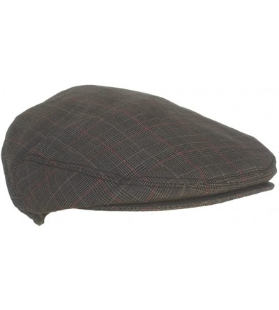 Newsboy Caps Summer Plaid Ivy Scally Driver Cap Polyester Flat Hat - Black - C811VYXNT75 $27.56