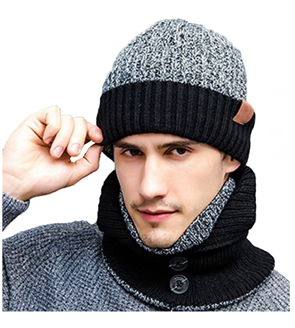 Skullies & Beanies 3-Pieces Winter Knit Hat Set Warm Beanie Hat + Scarf + Gloves Winter Set - Wine Red - CC186SYS2SD $14.48