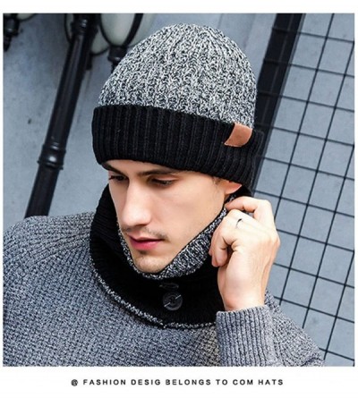 Skullies & Beanies 3-Pieces Winter Knit Hat Set Warm Beanie Hat + Scarf + Gloves Winter Set - Wine Red - CC186SYS2SD $14.48