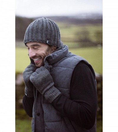 Skullies & Beanies Men's Thermal Fleece Ribbed Knitted Winter Hat 3.4 Tog - One Size - Khaki Green - CC1220VXVCR $18.85