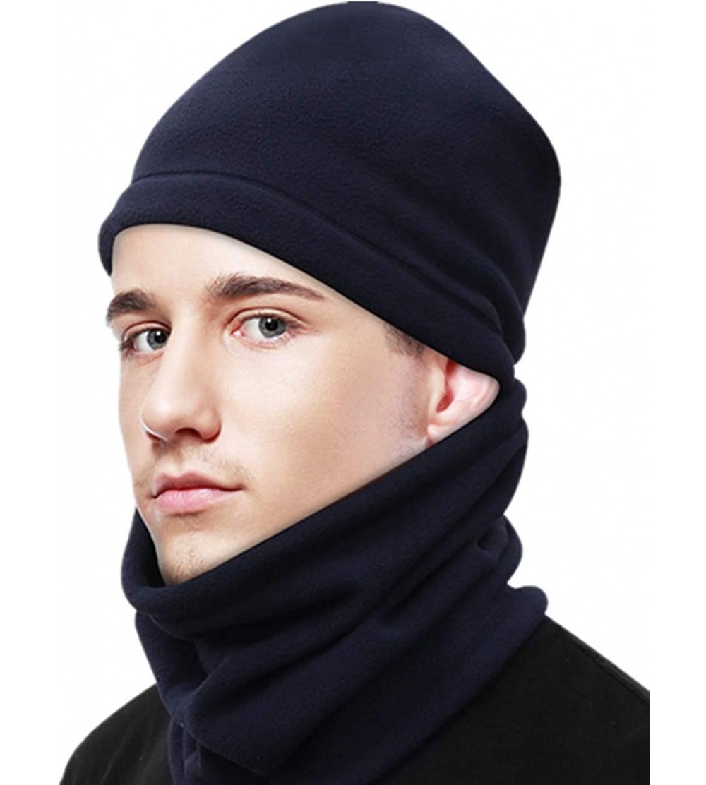 Balaclavas Winter Balaclava Windproof Ski Face Mask Cold Weather Thermal Neck Gaiter for Men Women - Navy - C118UE9DEDY $12.08