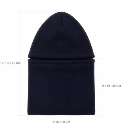 Balaclavas Winter Balaclava Windproof Ski Face Mask Cold Weather Thermal Neck Gaiter for Men Women - Navy - C118UE9DEDY $12.08