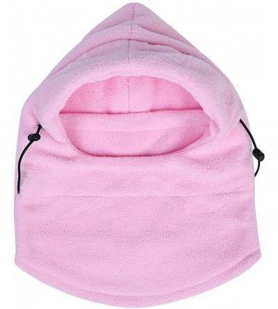 Balaclavas Warm Fleece Balaclava Ski Bike Full Face Mask Neck Warmer Winter Sports Cap - Pink - C318YRM63SQ $10.20