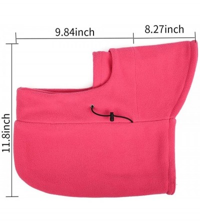 Balaclavas Warm Fleece Balaclava Ski Bike Full Face Mask Neck Warmer Winter Sports Cap - Pink - C318YRM63SQ $10.20