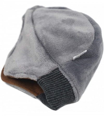 Skullies & Beanies Mens Fleece Lined Thermal Skull Cap Beanie with Ear Covers Winter Hat - Brown - C91929682O2 $13.41