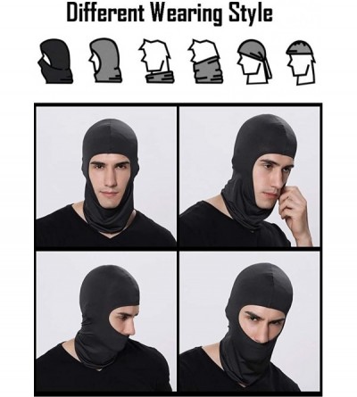 Balaclavas Ultra Thin CS Outdoor Balaclava Lycra Face Mask Cycling Hood Hat - Coffee C - CC196TYWN6Q $8.13