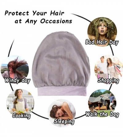 Skullies & Beanies Satin Silk Lined Sleep Cap Beanie Slap Hat - Gifts for Women - White - C418KGXAE33 $11.11