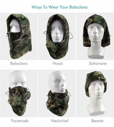 Balaclavas Camo Balaclava Ski Face Mask- Camoflauge Neck Warmer- Hunting Gear and Accessories for Men - Camo White - CQ11QHK0...