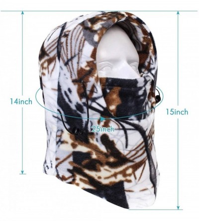 Balaclavas Camo Balaclava Ski Face Mask- Camoflauge Neck Warmer- Hunting Gear and Accessories for Men - Camo White - CQ11QHK0...