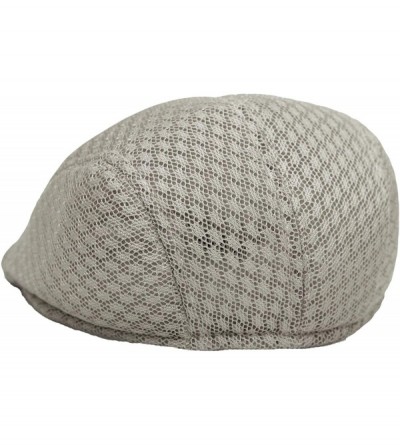 Newsboy Caps Breathable Mesh Summer Hat Newsboy Ivy Cap Cabbie Flat Cap UZ30053 - Ivory - C918WYI9I7O $11.16