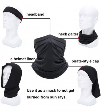 Balaclavas Neck Gaiter Face Bandanas Mask for Women Balaclava for Men Face Scarf Cover for Dust- Sports- Outdoor 4pcs - CU198...