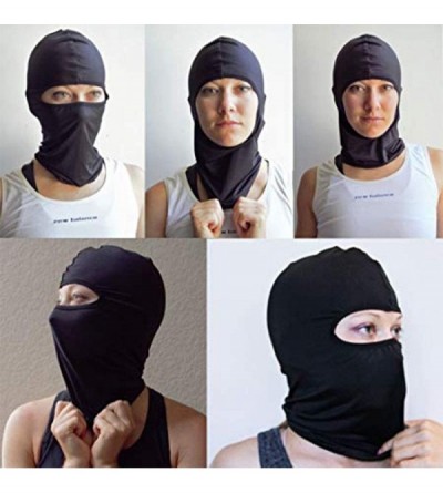 Balaclavas Balaclava Ski Mask - Small - Black- 2-Pack - CL12K8PHJST $9.43