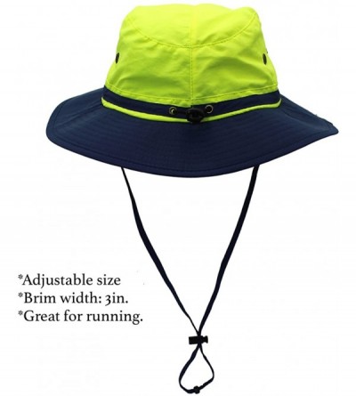 Sun Hats Outdoor Sun Hats with Wind Lanyard Bucket Hat Fishing Cap Boonie for Men/Women/Kids - Yellow - CE18OZX2R7G $12.33