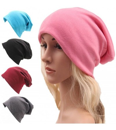 Skullies & Beanies Unisex Fashion Outdoor Sport Beanies Baggy Hippop Cotton Hat Skull Caps - N Burgundy - CD186584T46 $10.27