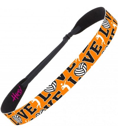 Headbands Cute Adjustable No Slip I Love Volleyball Headbands for Girls & Women - Volleyball Mixed Orange 3pk - CU188EZ9677 $...