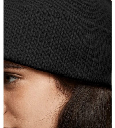 Skullies & Beanies Winter Classic Beanie Knit Hats for Men & Women - Soft Acrylic Knit Cuff Beanie Hat - Black-2 - CM19407E23...