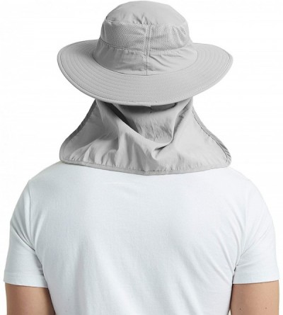 Sun Hats Packable Waterproof Protection Ponytail Fishing - Light Gray - C61965L6WO8 $10.82