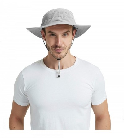 Sun Hats Packable Waterproof Protection Ponytail Fishing - Light Gray - C61965L6WO8 $10.82