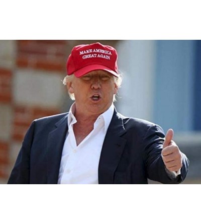 Baseball Caps Make America Great Again Our President Donald Trump Slogan with USA Flag Cap Adjustable Baseball Hat Red - CV18...