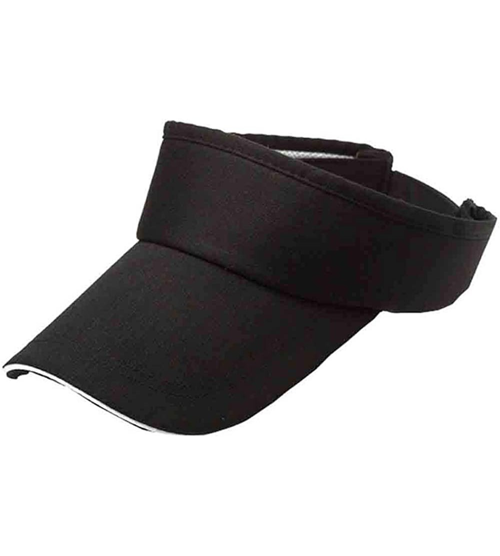 Bucket Hats Sun Sports Visor Men Women-Cotton Cap Hat-Baseball Cap - Bk - CZ196MZGST4 $10.96