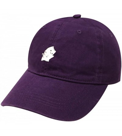 Baseball Caps Cute Cat Cotton Baseball Dad Cap - Purple - CB182YKUGN0 $10.54