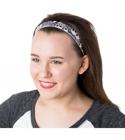 Headbands Women's Adjustable NO SLIP Checkerboard Wide Fashion Headband Multi Gift Packs - Wide Black 3pk - CP12EUKGZKL $16.67