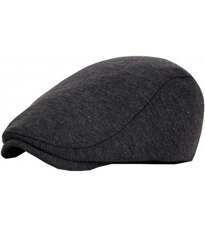 Newsboy Caps Newsboy Cap for Men Gatsby Classic Ivy Hunting Hat Newsboys-Cabbie 2 Pack - Black+dark Grey - CV18QU6RZ37 $13.58