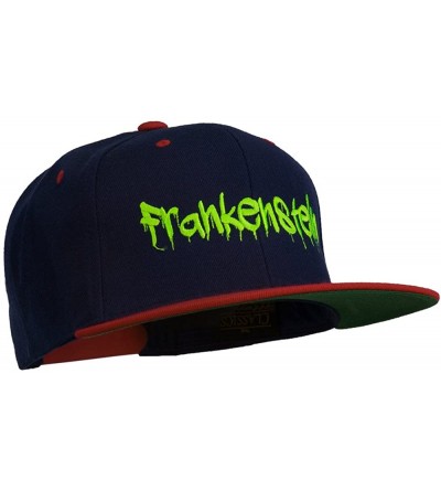 Baseball Caps Halloween Frankenstein Embroidered Snapback Cap - Navy Red - CM11P5IHWYB $20.97